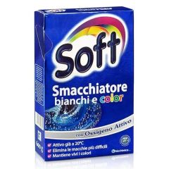 Засіб для виведення плям для кольорових та білих тканин Soft