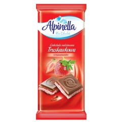 Alpinella Шоколад молочний Strawberry - 90 g